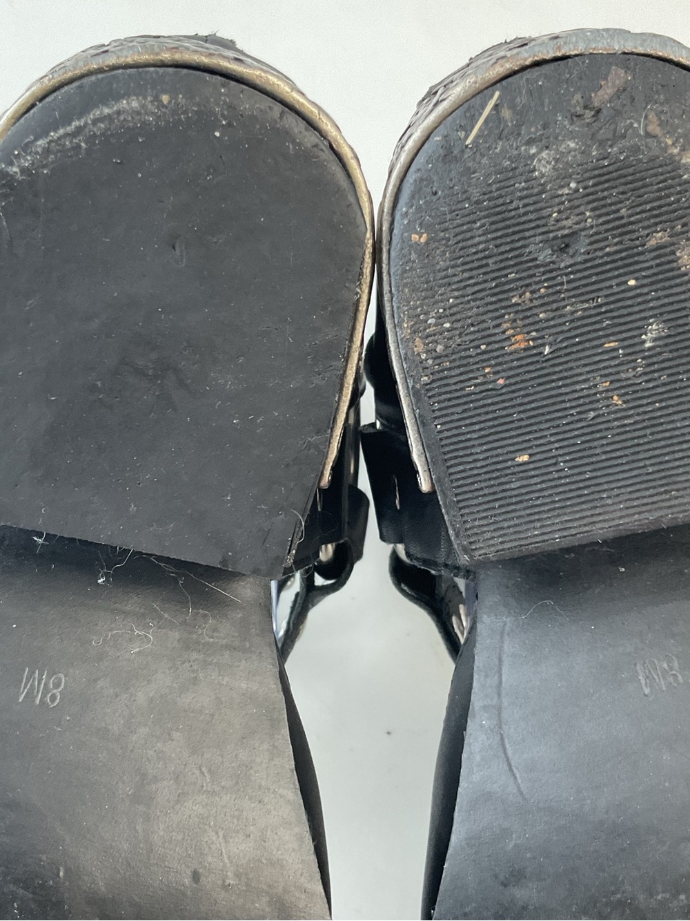 Extremely Rare Jeffrey Campbell Temeku Black/Silver Leather Boots Women’s Size 8 - Picture 14 of 16